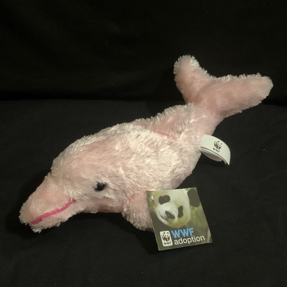 NWT WWF World Wildlife Fund Adoption Pink Dolphin 10”